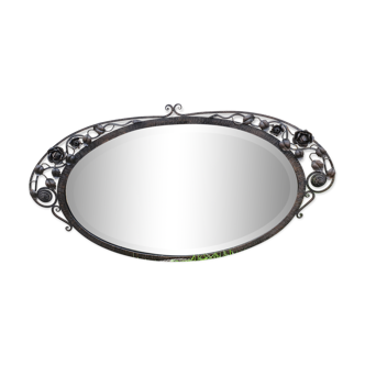 Art Deco oval mirror