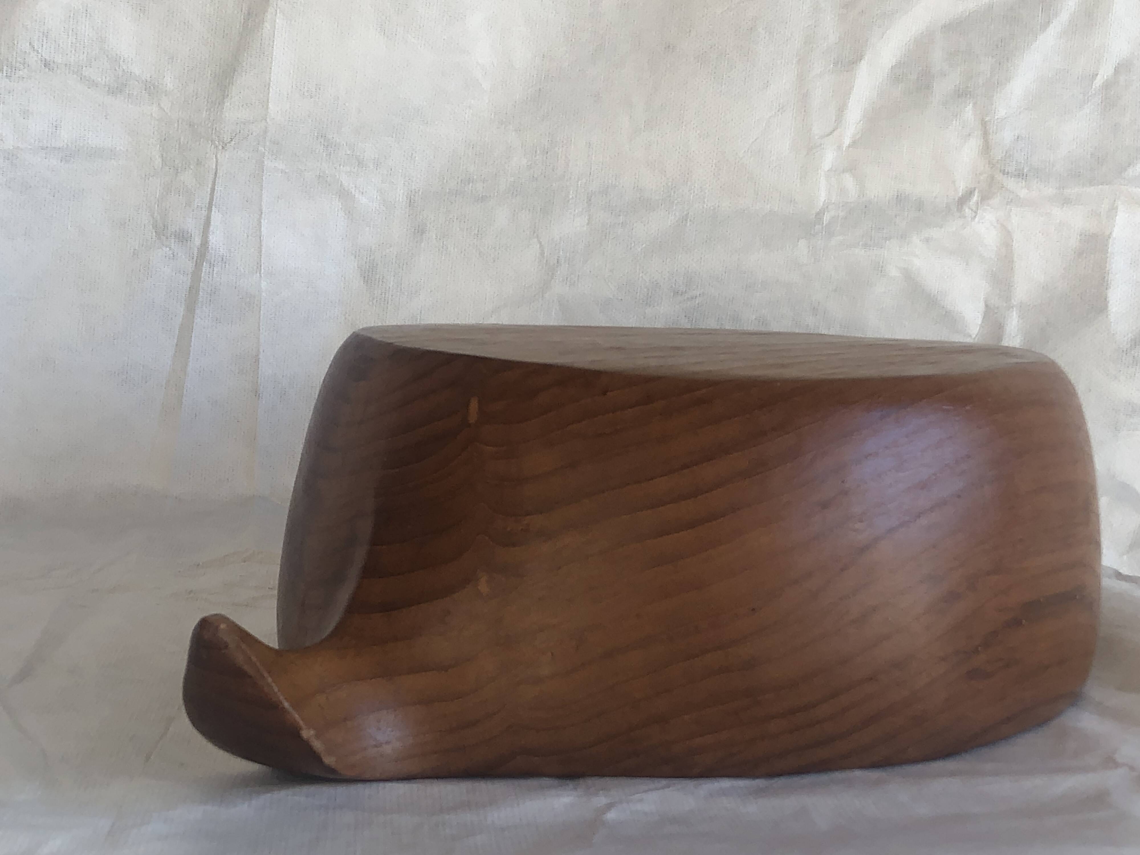 Saladier vintage en teck design scandinave