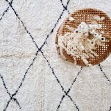Carpet Beni Ouarain Middle atlas white wool