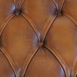 Leather and Wood Chesterfield Office Chair in English Style