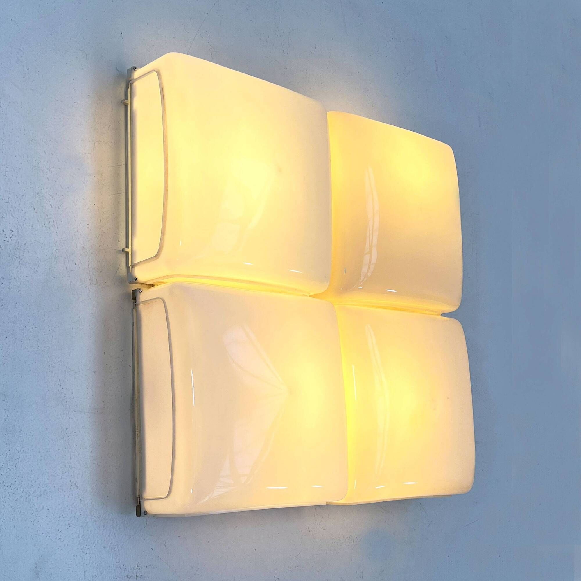 Set of 4 Cnosso Wall Lights by Angelo Mangiarotti for Artemide, 1960