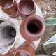 Scandinavian bottle and teak glass service