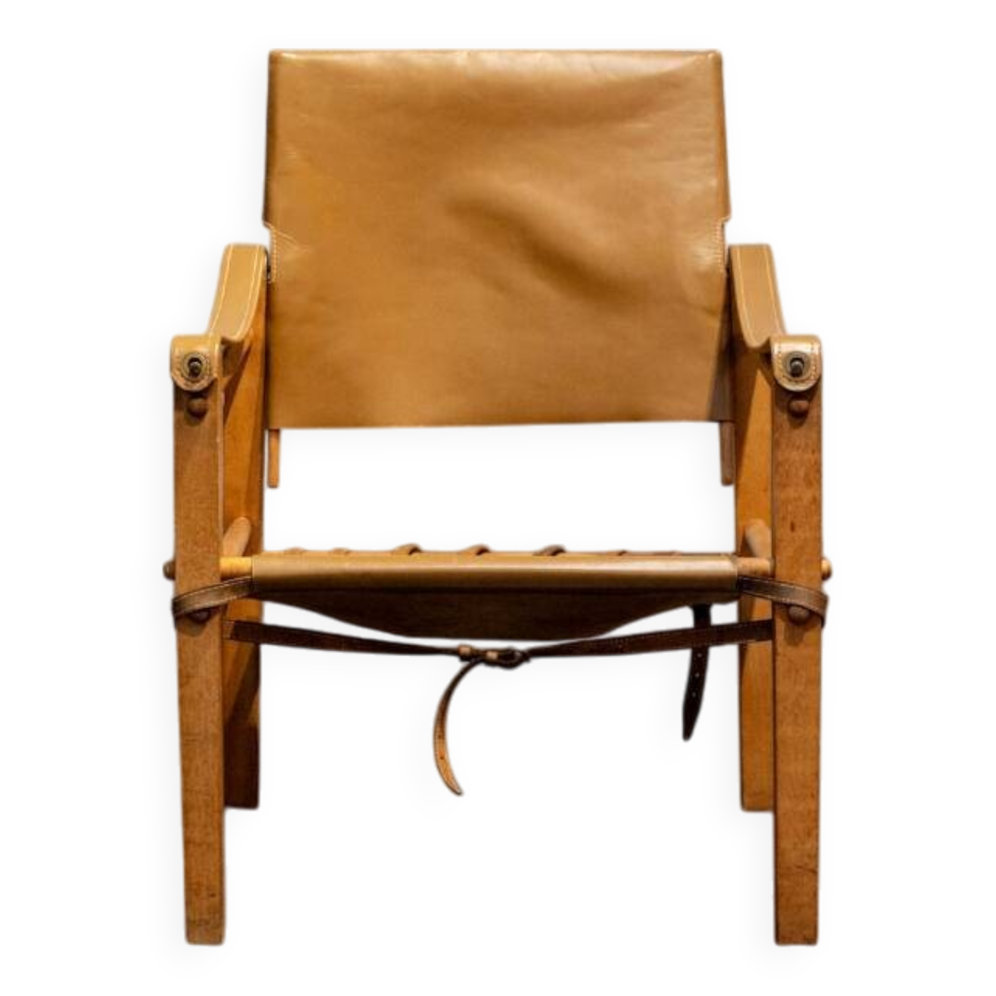 Leather safari chair