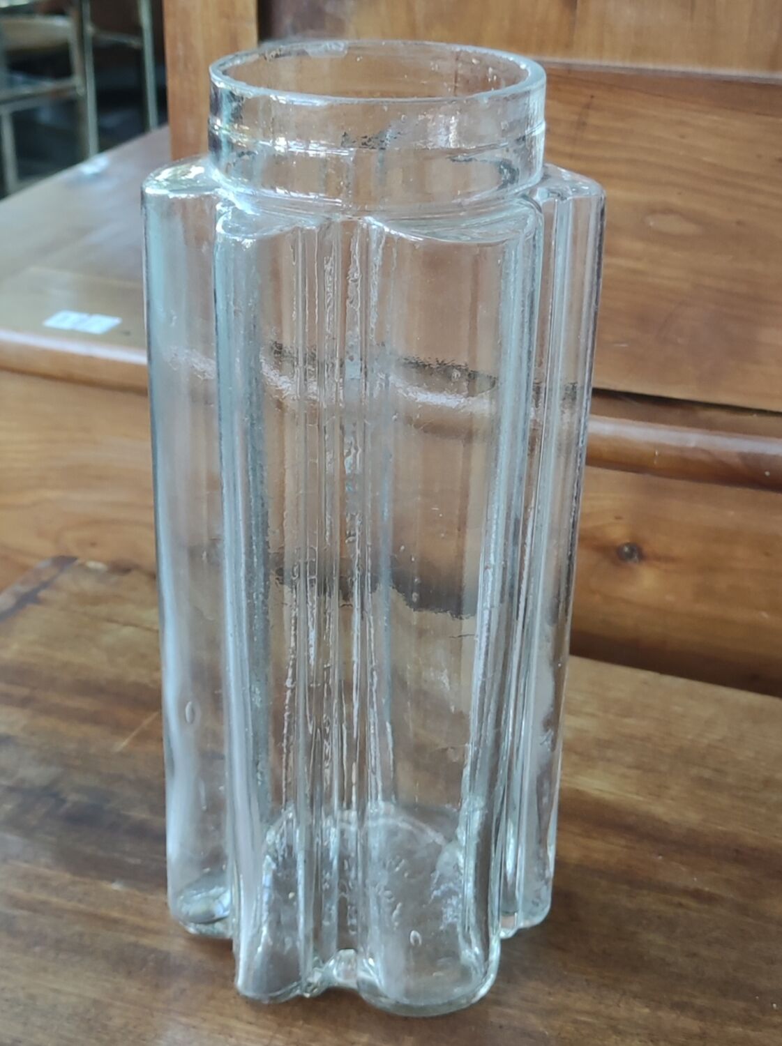 Large old blown glass jar