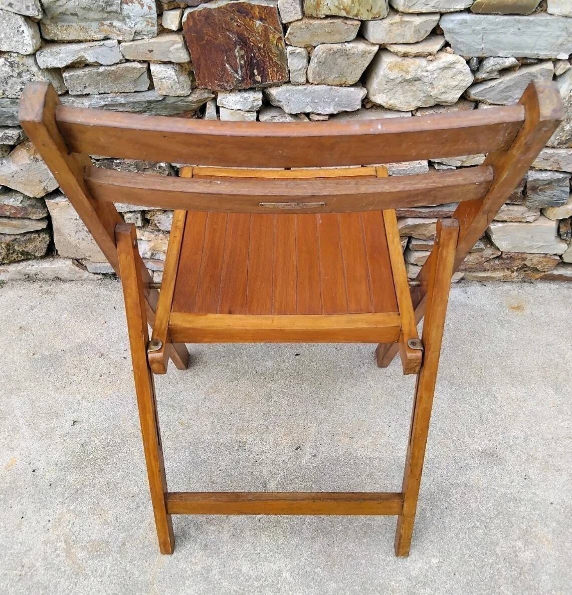 Vintage Wooden Folding Chair