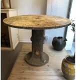 Table de jardin faux bois style Rocaille