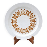 Plat Creux Ancien Art Déco Faïence Sarreguemines Décor Fleurs Orange D 28cm