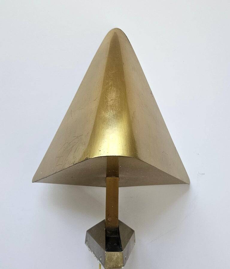 Ensemble de six lampes murales en laiton rares des années 1970, Allemagne.