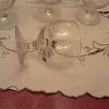 6 glasses with cognac grave glass