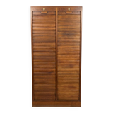 Antique double curtain oak cabinet