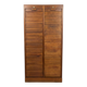 Antique double curtain oak cabinet