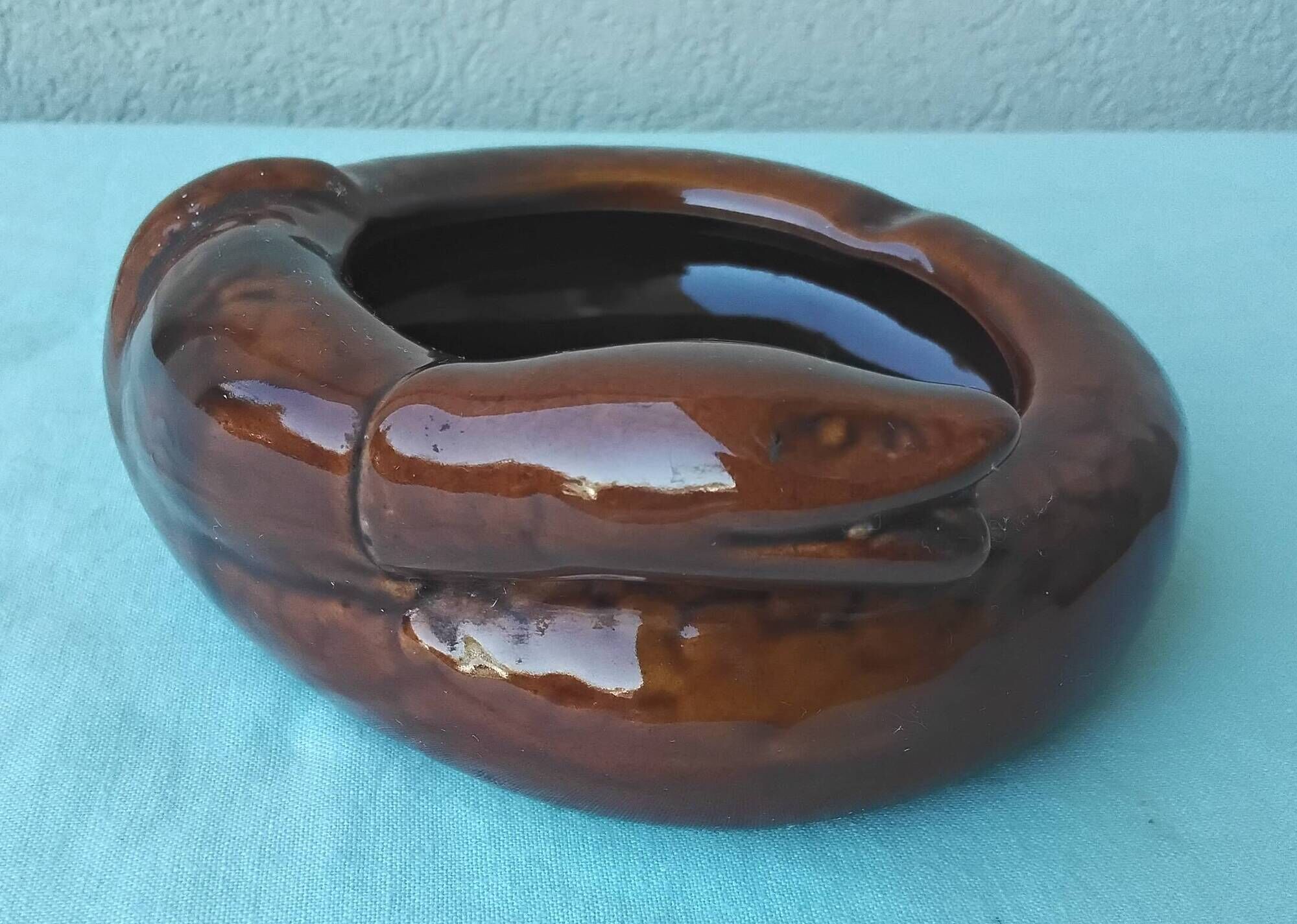 Ceramic snake ashtray