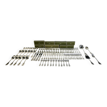 87-piece household cutlery set from Christofle, Versailles model, in metal.