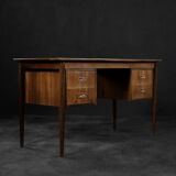 Bureau vintage classique scandinave moderne en bois de teck avec tiroirs, 1960s
