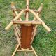 Vintage magazine rack in rattan and bamboo