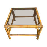 Tabb bo the vintage rattan and smoked glass bass