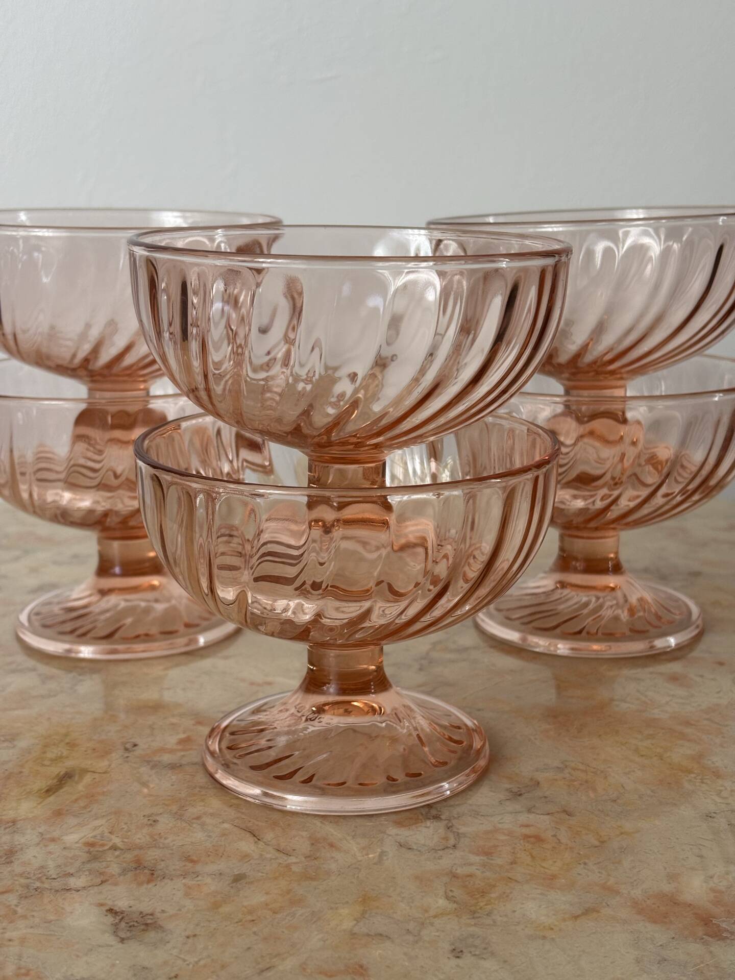 Rosaline ice cream bowls Luminarc