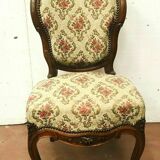 Paire de chaises Napoléon III en acajou sculpté XIX siècle