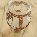 Vase verre et laiton