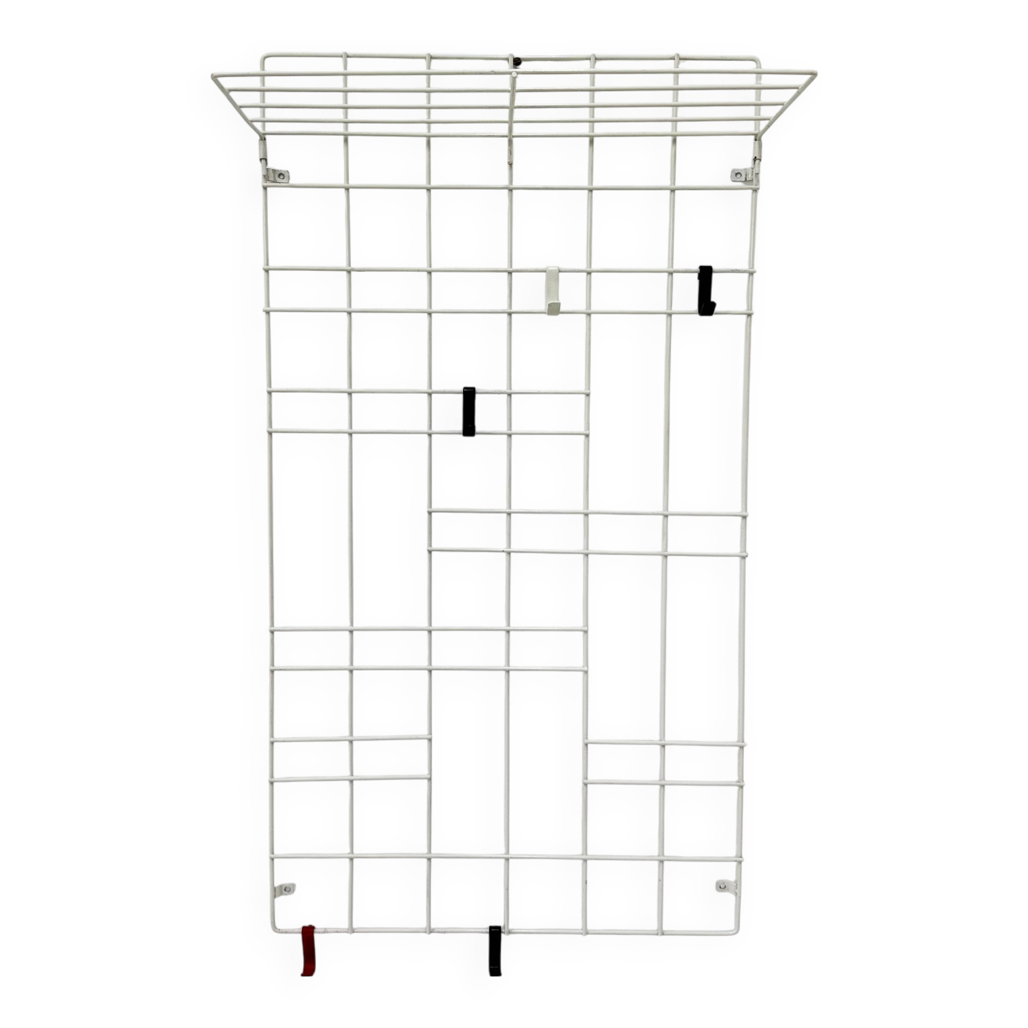 Vintage wire metal wall coat rack , 1960s