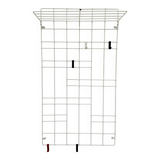 Vintage wire metal wall coat rack , 1960s