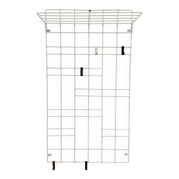 Vintage wire metal wall coat rack , 1960s