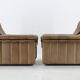 1970s Pair of Exclusive De sede Buffalo Leather Armchairs, Switzerland