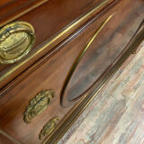 Louis XVI Parisian dresser in flamed mahogany