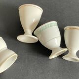 4 coquetiers céramique ancienne