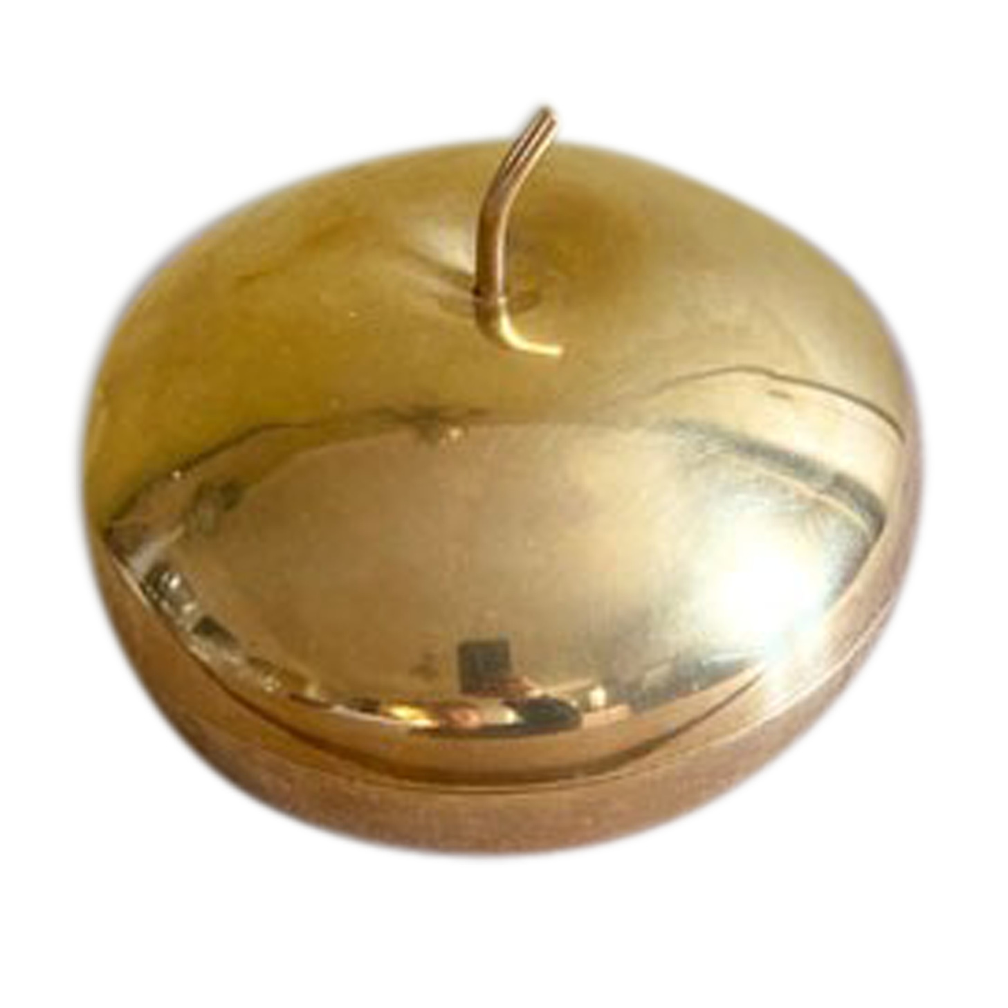 Golden brass apple candy box