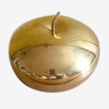 Golden brass apple candy box