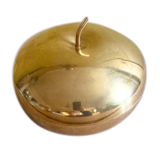 Golden brass apple candy box