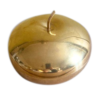 Golden brass apple candy box