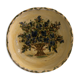Cazaux Biarritz ceramic yellow and blue bowl