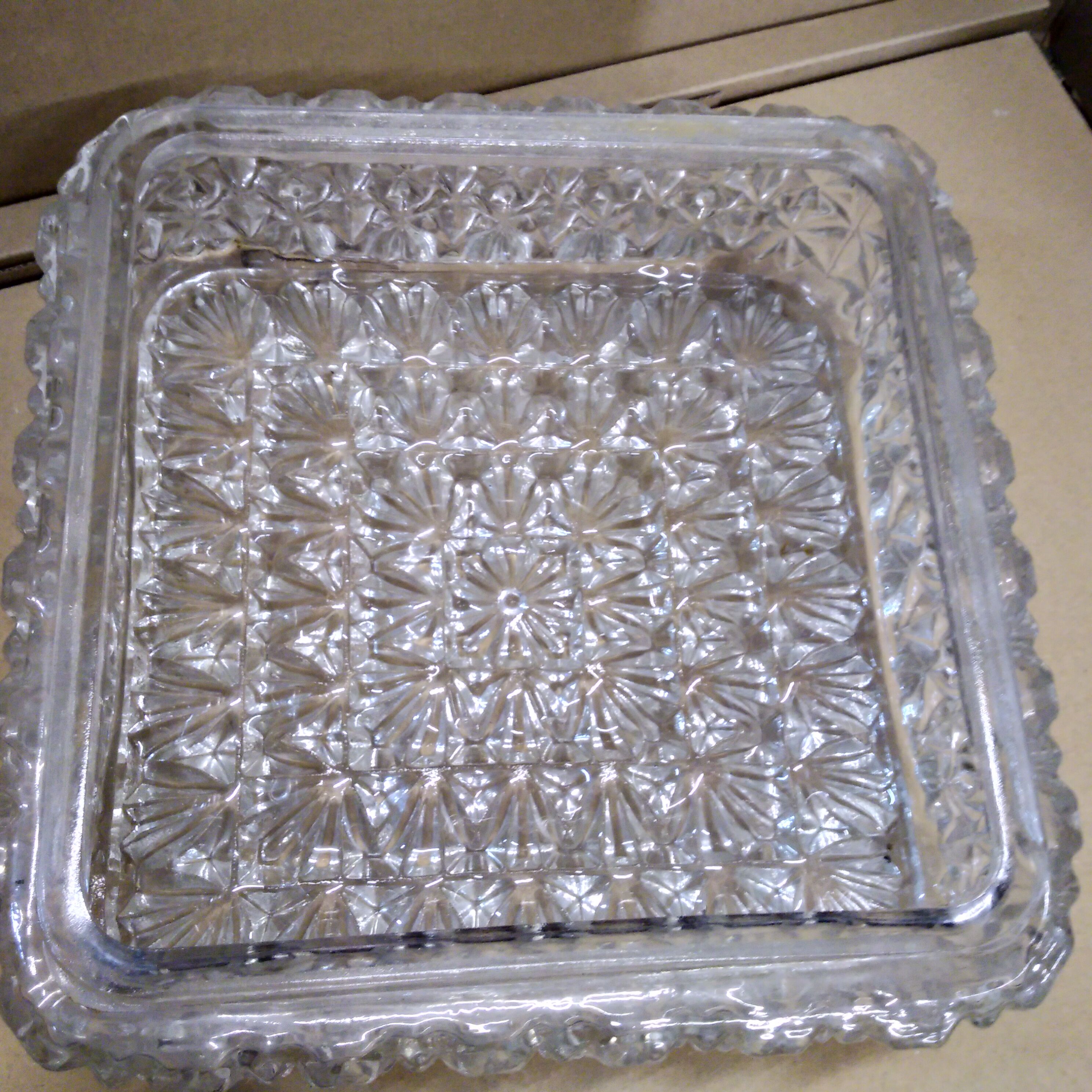 Glass square ceiling light