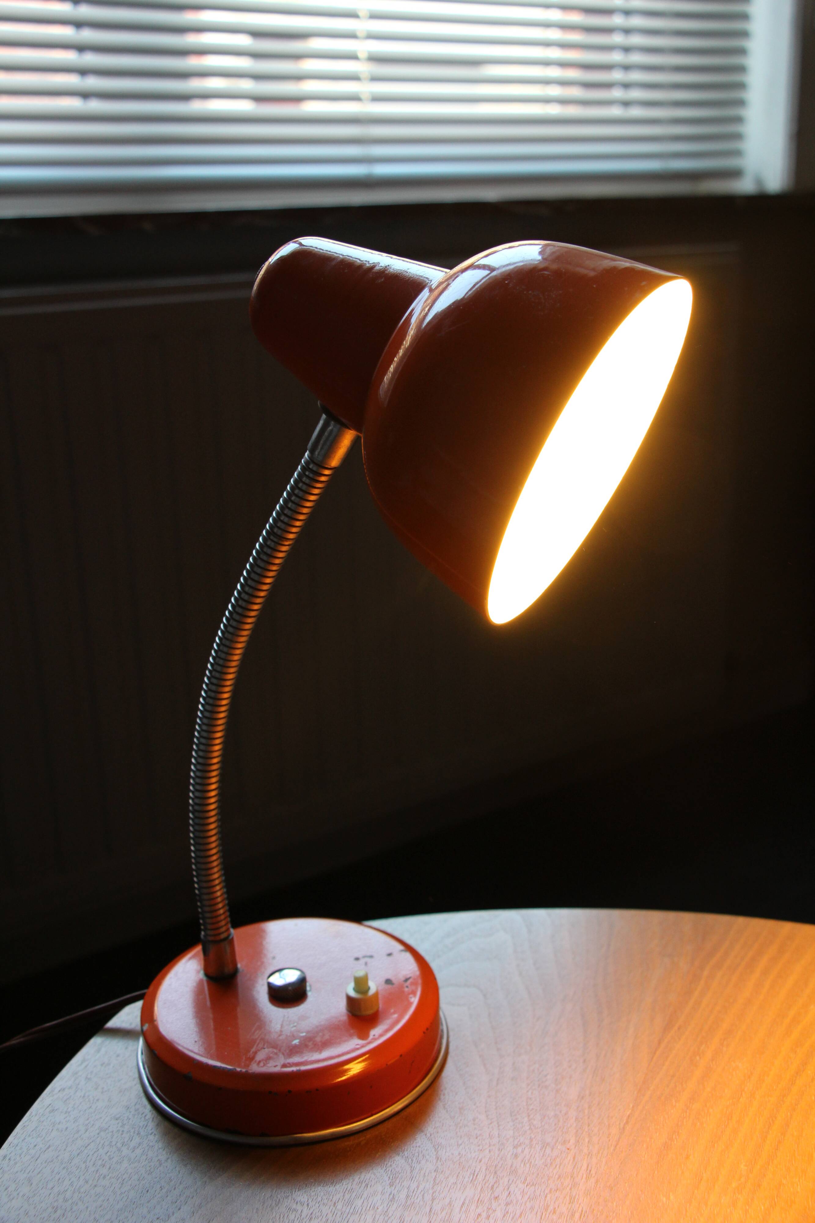 70's orange desk lamp