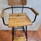 Bar chair made of iron and wood