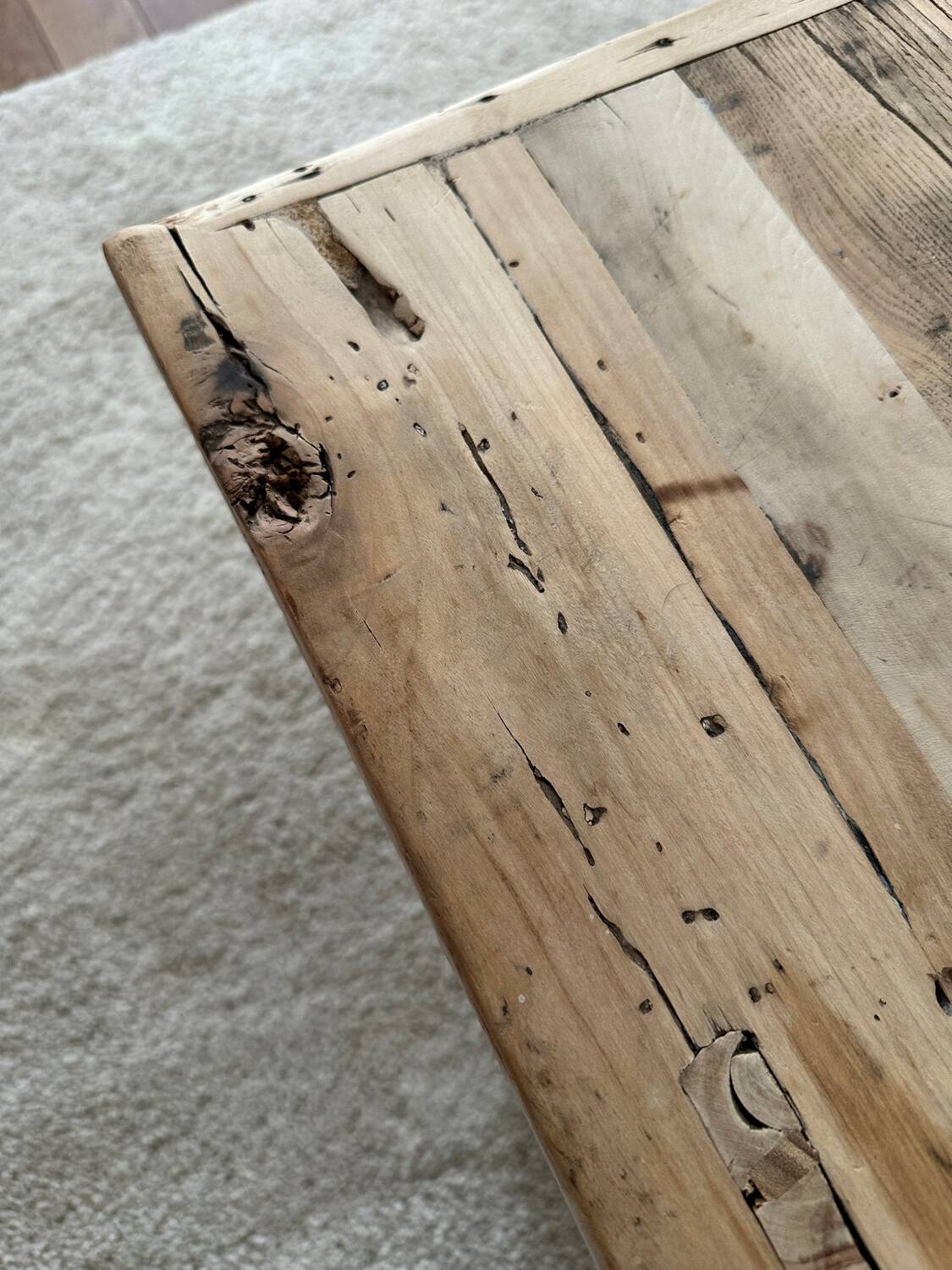 Antique coffee table in elm