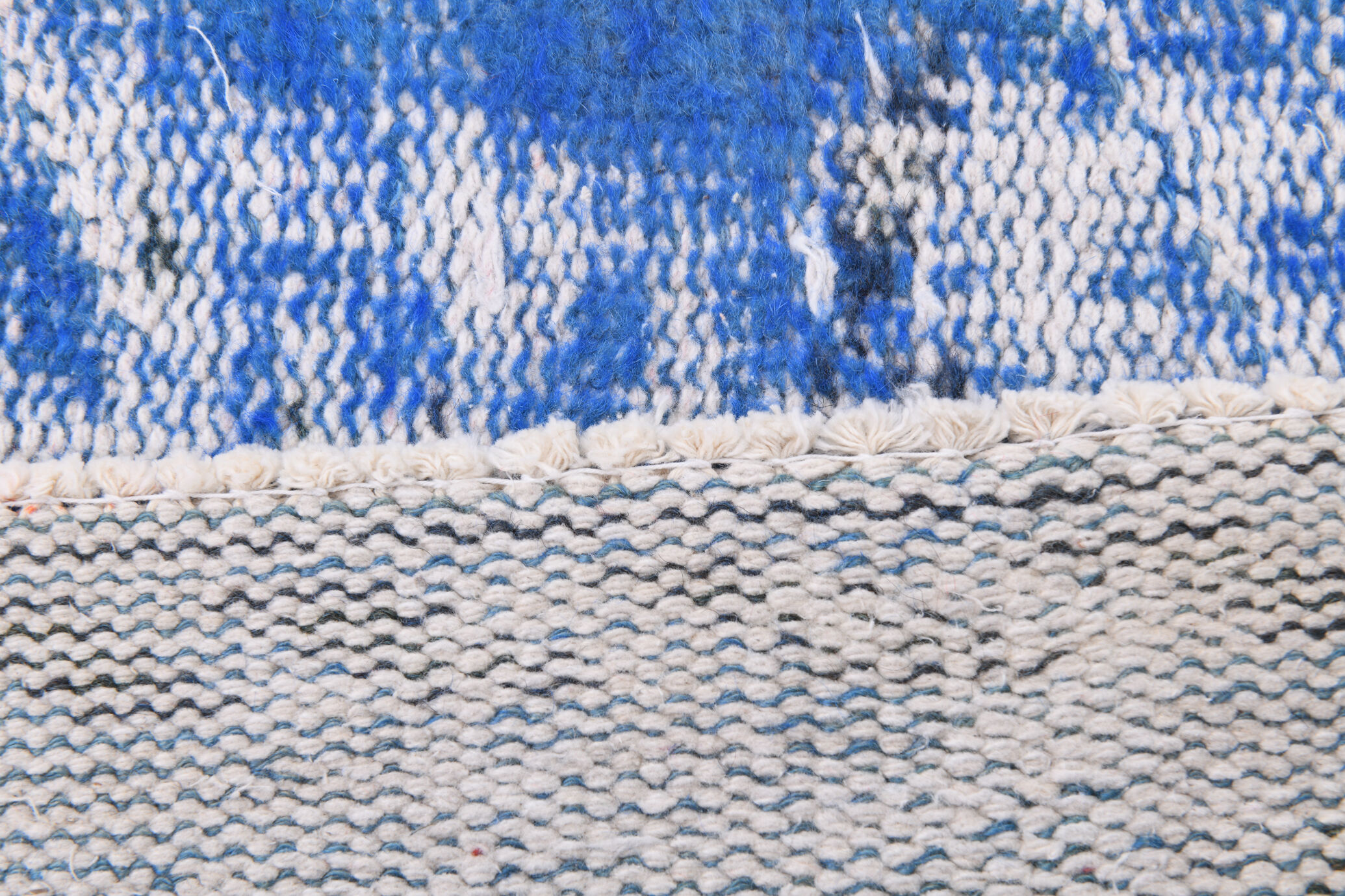 5x8 Faded Blue Handmade Wool Turkish Tapis Rug, 243x148Cm