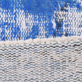 5x8 Faded Blue Handmade Wool Turkish Tapis Rug, 243x148Cm