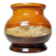 Small turned wooden vase, Brutalist, two-tone varnished with bark