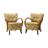 Paire de fauteuils H237 par Jindrich Halabala Tchécoslovaqie 1930