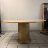 Octagonal Travertine Dining Table Circa 1980
