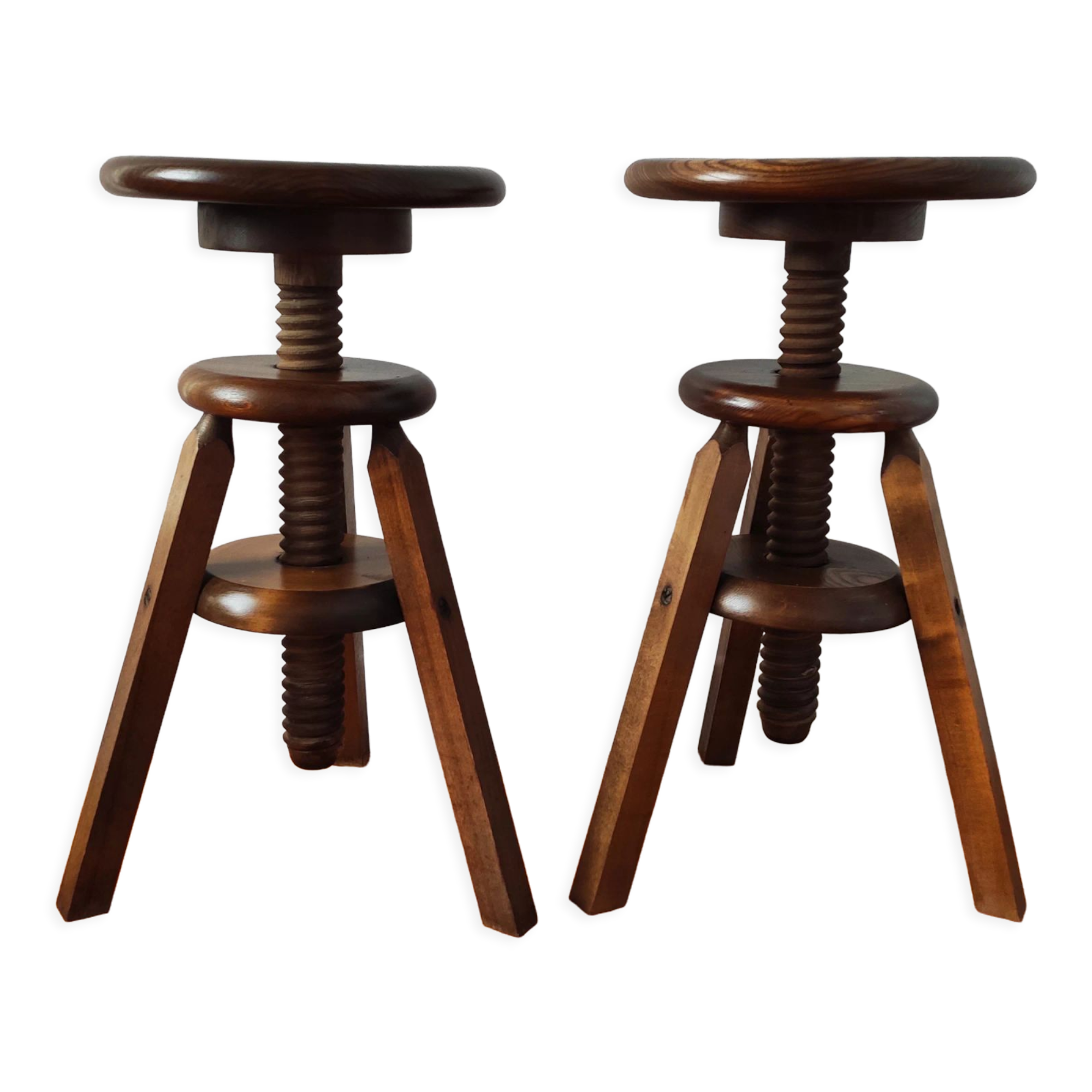Old workshop screw stools