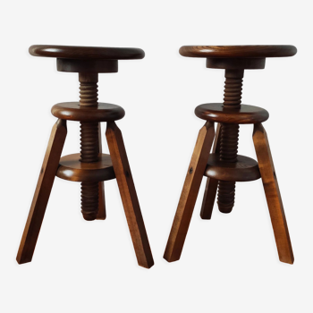 Old workshop screw stools