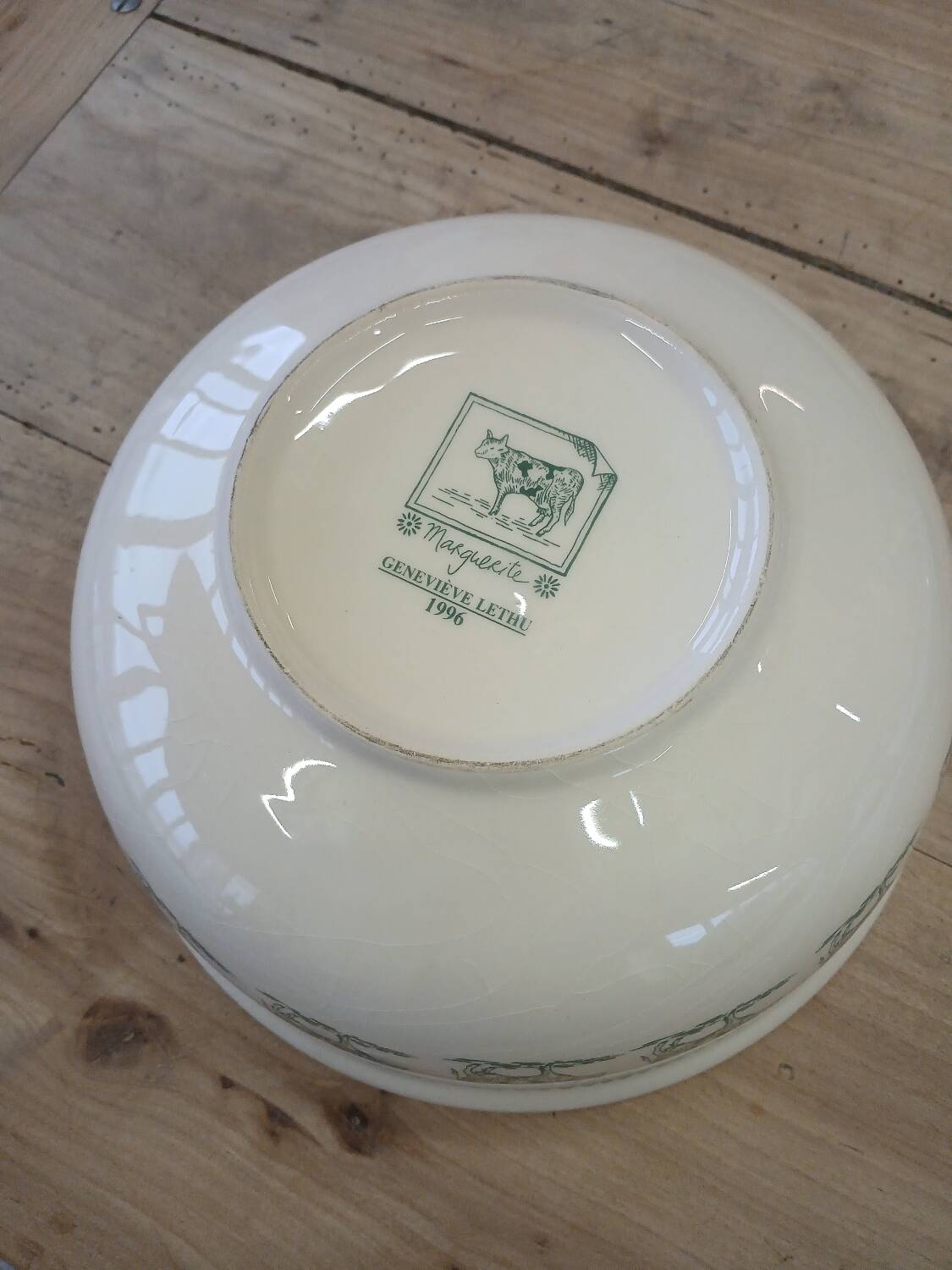 Set of dishes, salad bowl, butter dish Geneviève Lethu