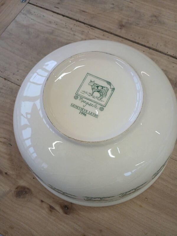 Ensemble plats, saladier, beurrier Geneviève Lethu