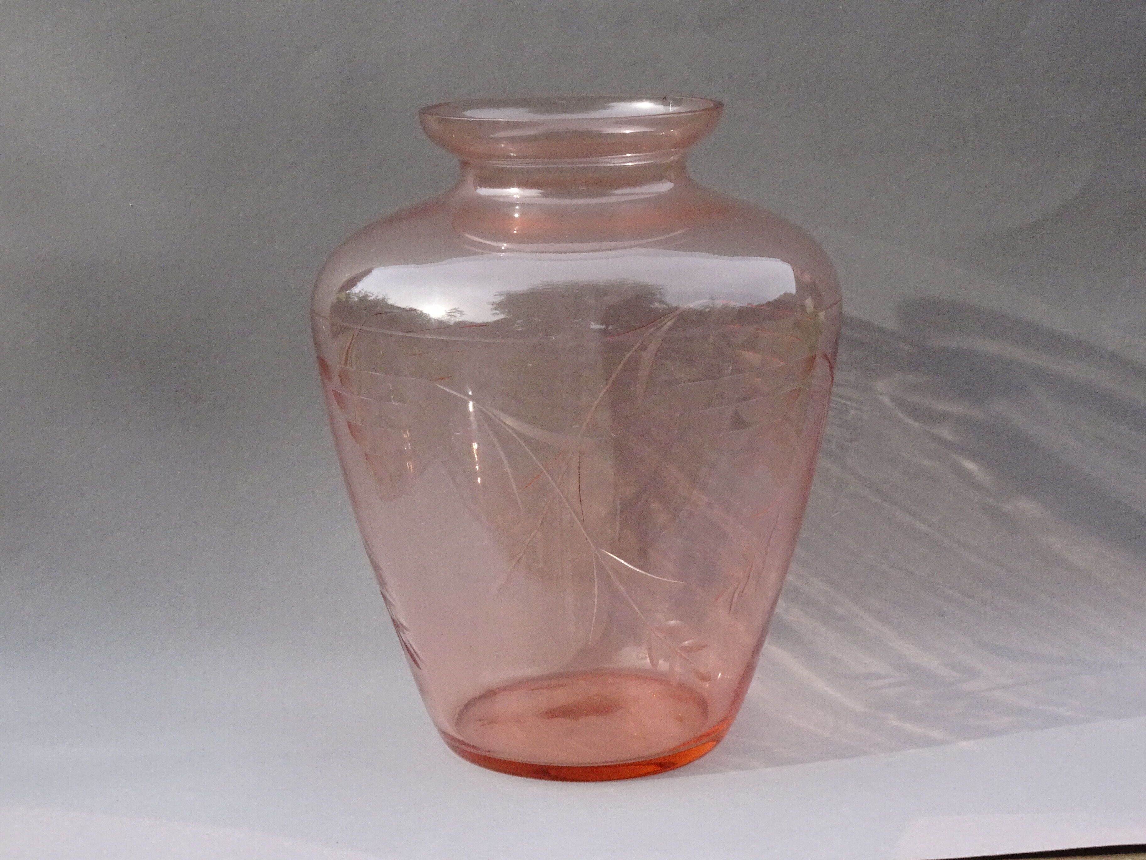 Bohemian glass vase years 40