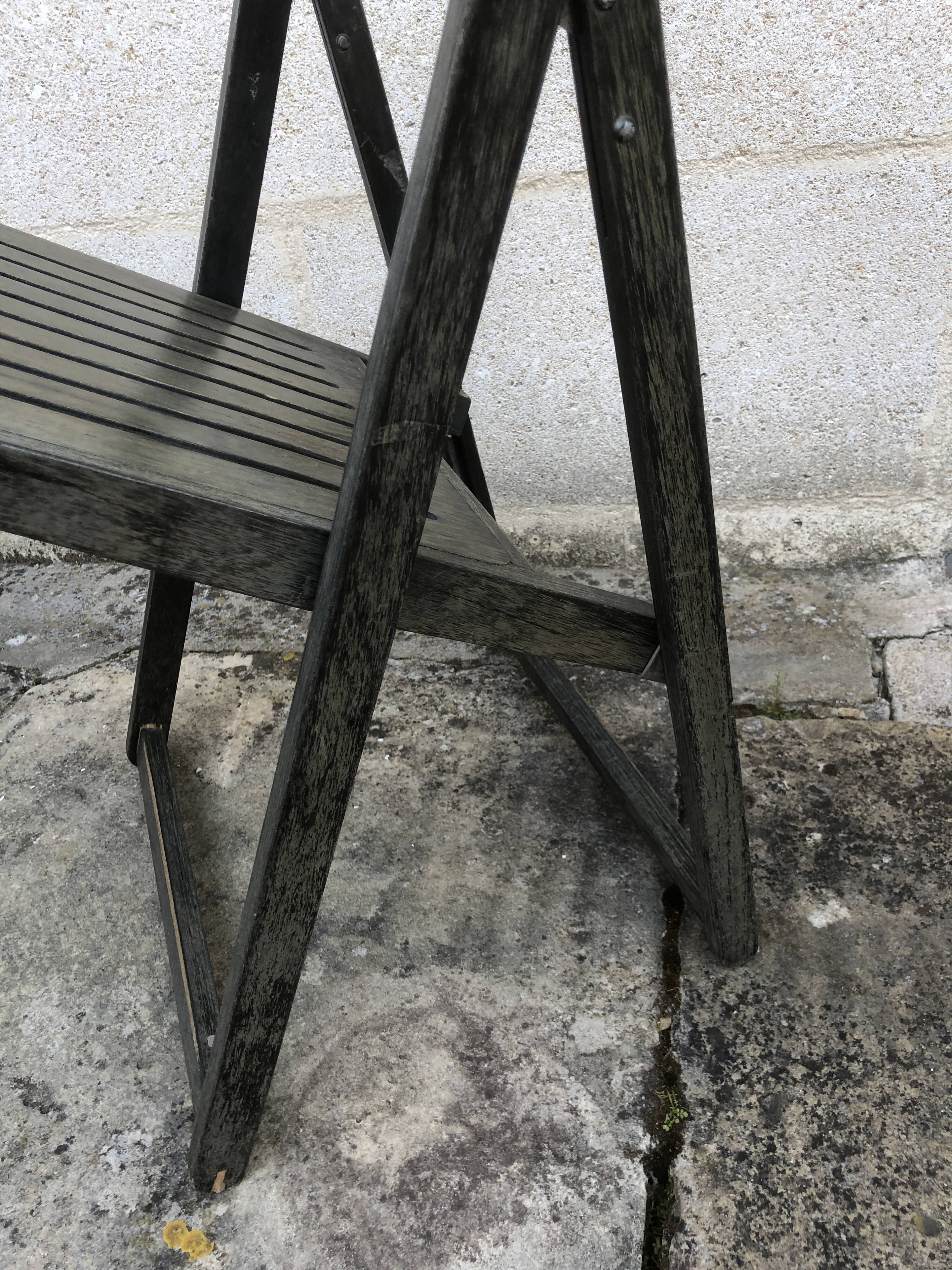 Chaise pliante bois noire