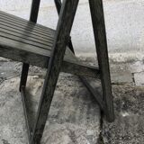 Chaise pliante bois noire